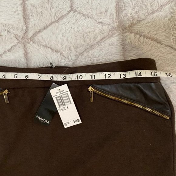 Premise Studio Odyssey Brown Skirt Size 8 - Picture 4 of 7